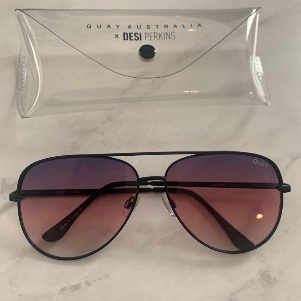 QUAY X Desi Perkins High Key - Sahara Sunglasses